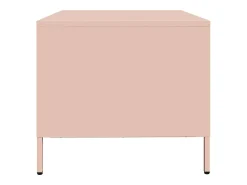 Mesa De Centro|vidaxl Mesa de centro 68,5x50x43,5 cm aço laminado a frio Rosa