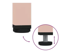 Mesa De Centro|vidaxl Mesa de centro 68,5x50x43,5 cm aço laminado a frio Rosa