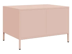 Mesa De Centro|vidaxl Mesa de centro 68,5x50x43,5 cm aço laminado a frio Rosa