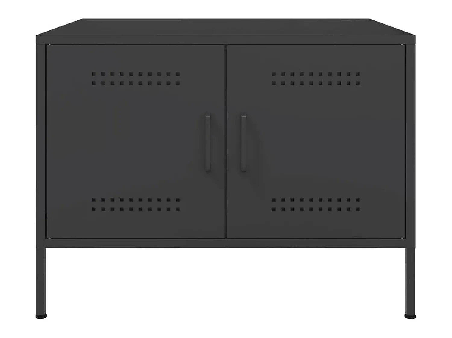 Mesa De Centro*vidaxl Mesa de centro 68x50x50,5 cm aço Preto