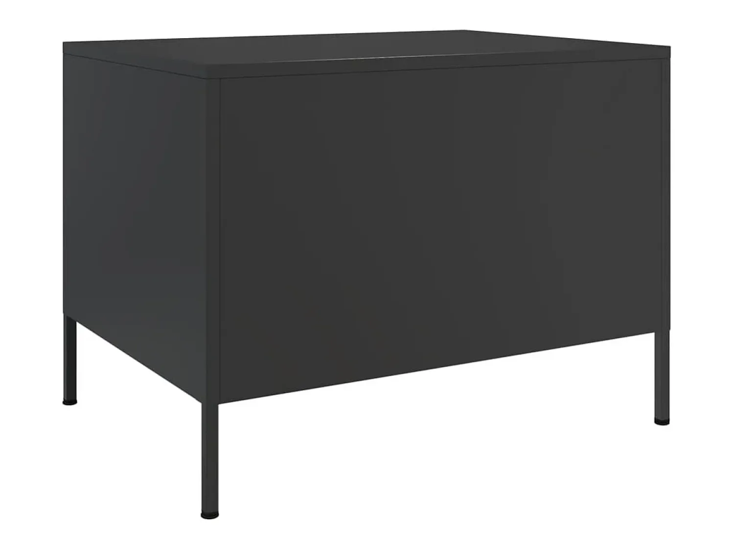 Mesa De Centro*vidaxl Mesa de centro 68x50x50,5 cm aço Preto