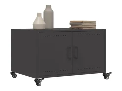 Mesa De Centro*vidaxl Mesa de centro 68x50x43,5 cm aço Preto