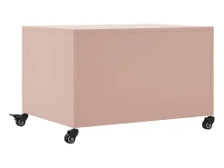 Outlet vidaxl Mesa de centro 68x50x43,5 cm aço Rosa