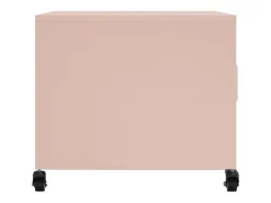 Outlet vidaxl Mesa de centro 68x50x43,5 cm aço Rosa