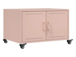 Outlet vidaxl Mesa de centro 68x50x43,5 cm aço Rosa