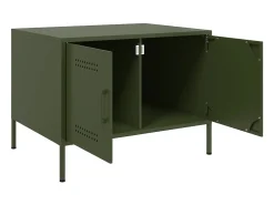 Mesa De Centro*vidaxl Mesa de centro 68x50x50,5 cm aço azeitona Verde