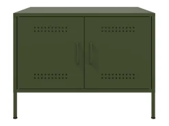 Mesa De Centro*vidaxl Mesa de centro 68x50x50,5 cm aço azeitona Verde