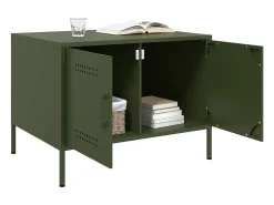 Mesa De Centro| Mesa de centro 68x50x50,5 cm aço azeitona PT595866 Verde