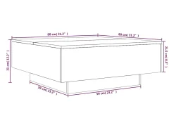 Mesa De Centro|vidaxl Mesa de centro 80x80x31 cm contraplacado sonoma Cinzento