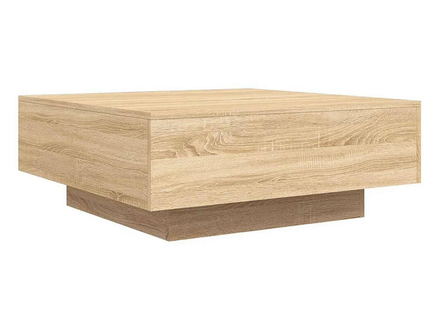 Outlet Mesa de centro 80x80x31 cm contraplacado carvalho sonoma PT467864 Castanho