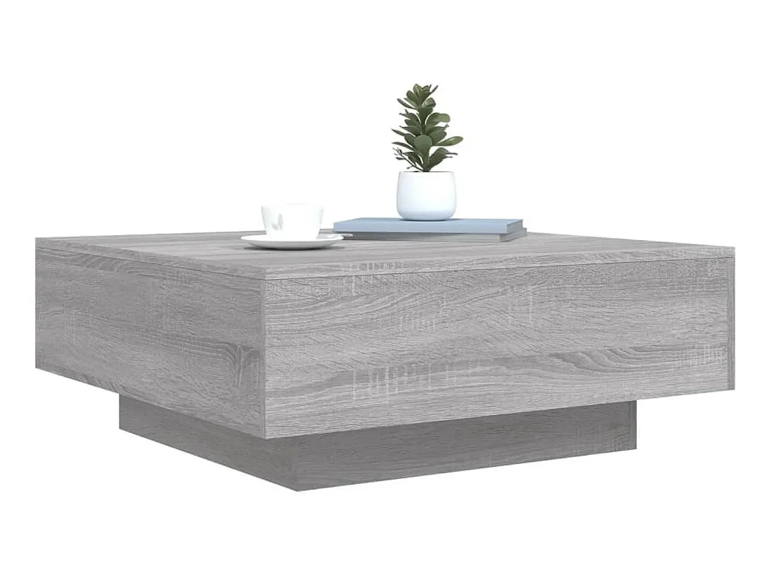 Clearance Mesa de centro 80x80x31 cm contraplacado sonoma PT522189 Cinzento