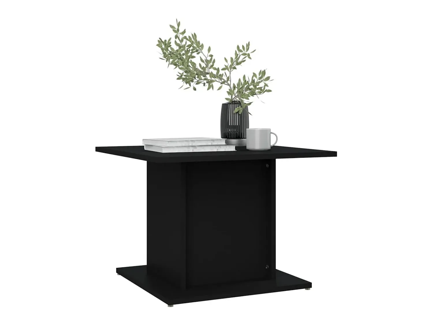 Mesa De Centro| Mesa de centro 55,5x55,5x40 cm contraplacado PT234529 Preto