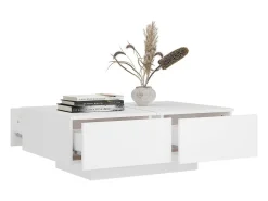 Mesa De Centro*vidaxl Mesa de centro 90x60x31 cm contraplacado Branco