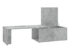 Mesa De Centro|vidaxl Mesa de centro 150x50x35 cm contraplacado cimento Cinzento