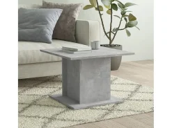Mesa De Centro| Mesa de centro 55,5x55,5x40 cm contraplacado cimento PT607100 Cinzento