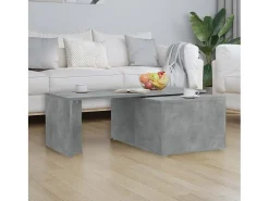 Mesa De Centro* Mesa de centro 150x50x35 cm contraplacado cimento PT404969 Cinzento