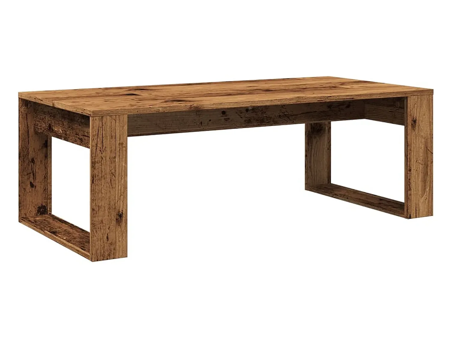 Mesa De Centro*vidaxl Mesa de centro 102x50x35 cm derivados de madeira madeira velha Natural claro