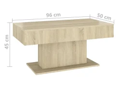 Online vidaxl Mesa de centro 96x50x45 cm derivados de madeira carvalho sonoma Natural claro
