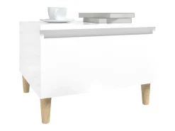 Hot Mesa de centro 50x46x35 cm derivados de madeira brilhante PT844174 Branco