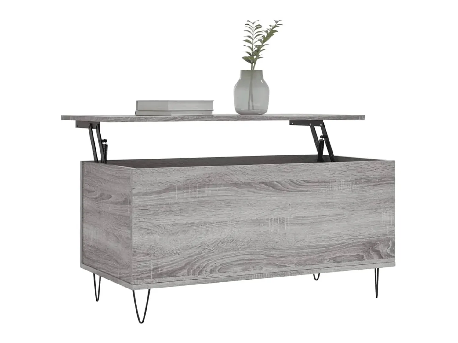 Mesa De Centro| Mesa de centro 90x44,5x45 cm derivados de madeira cinza sonoma PT373042 Cinzento
