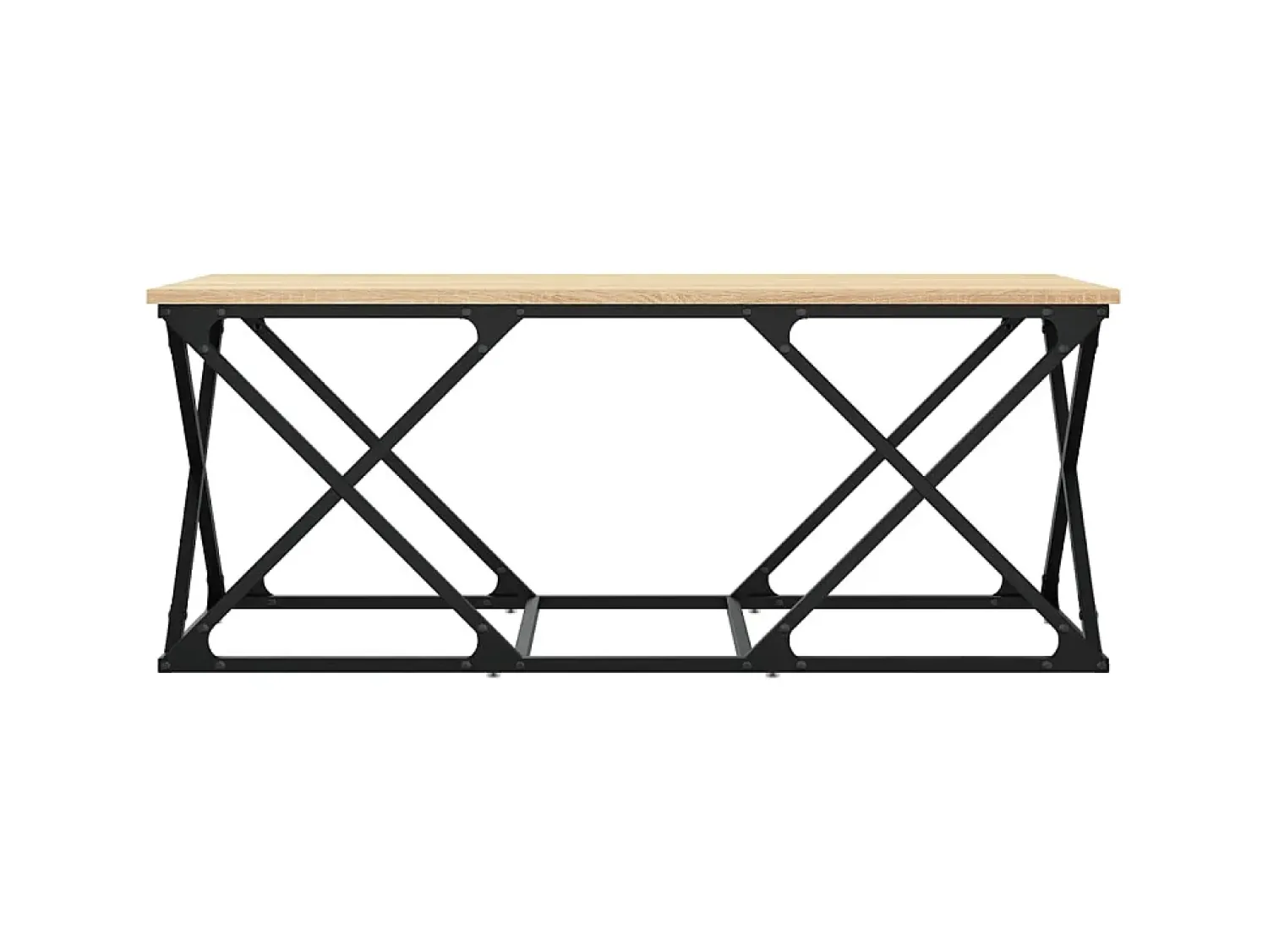 Mesa De Centro* Mesa de centro 100x49x40 cm derivados madeira carvalho sonoma PT617123 Castanho