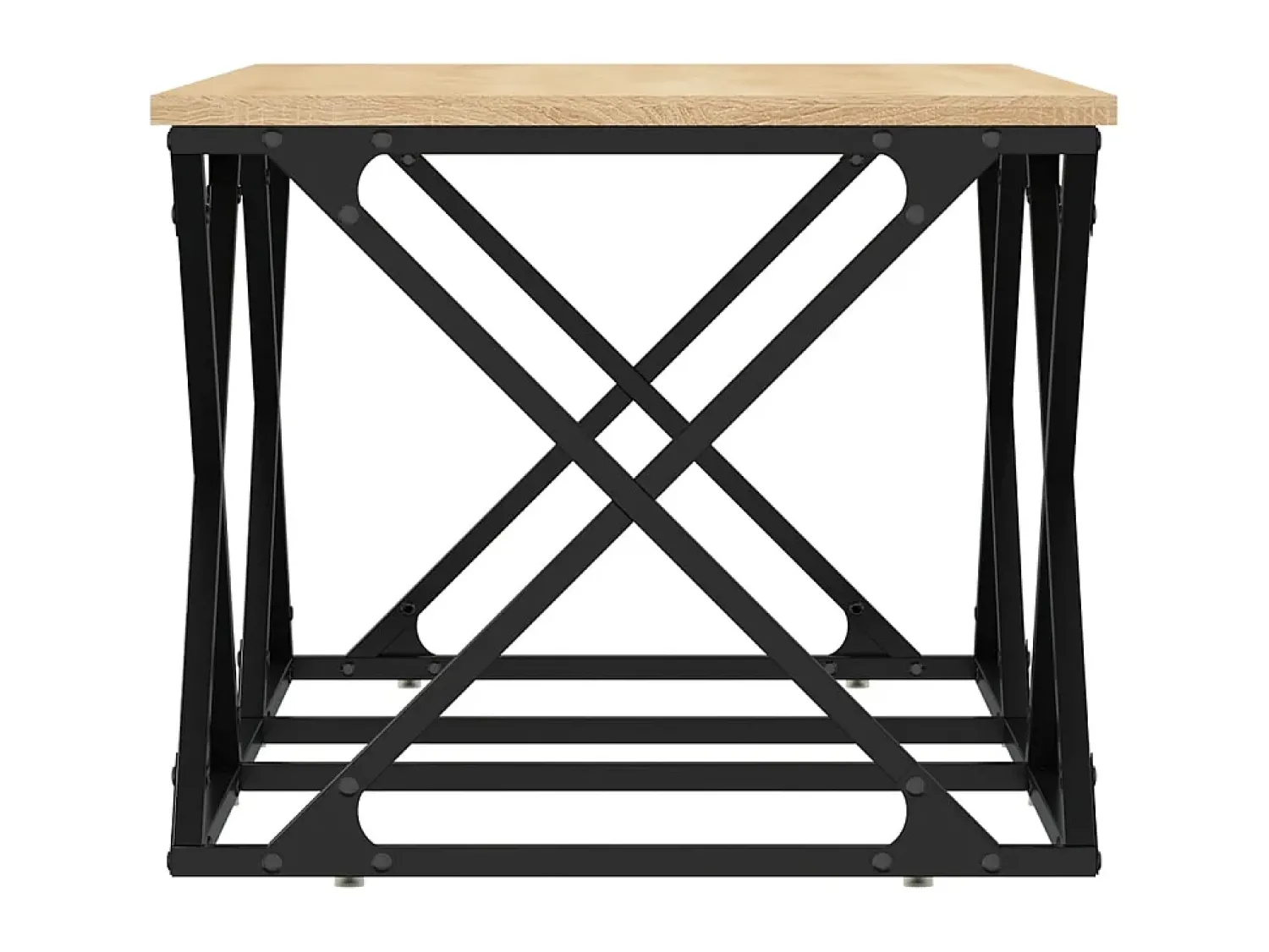Mesa De Centro* Mesa de centro 100x49x40 cm derivados madeira carvalho sonoma PT617123 Castanho