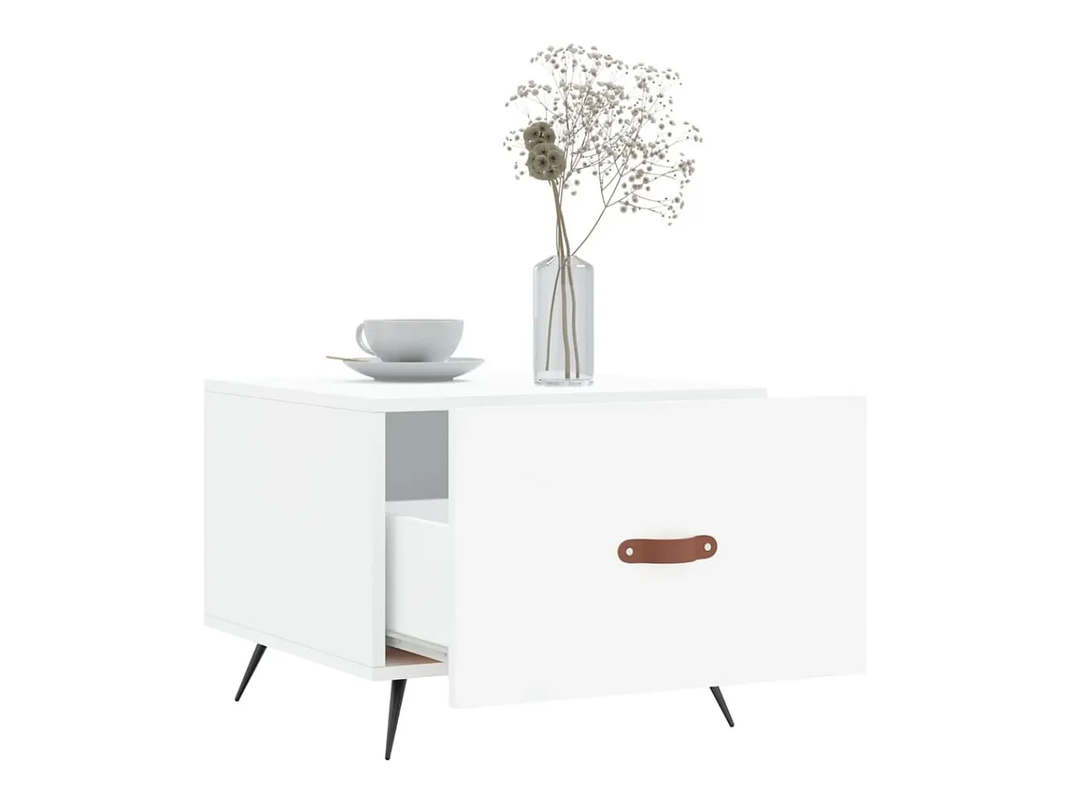 Best vidaxl Mesa de centro 50x50x40 cm derivados de madeira Branco