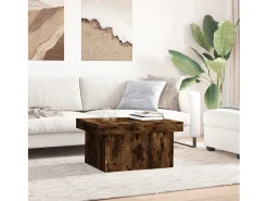 Clearance Mesa de centro 100x55x40 cm derivados madeira carvalho fumado PT359721 Castanho