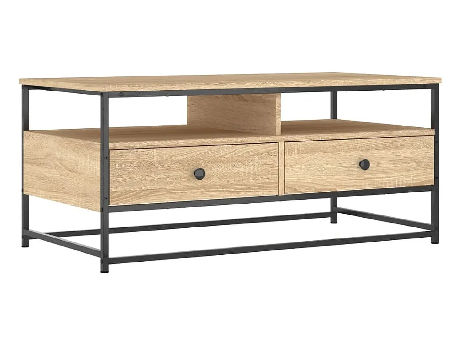 Clearance Mesa de centro 100x51x45 cm derivados madeira carvalho sonoma PT430697 Castanho