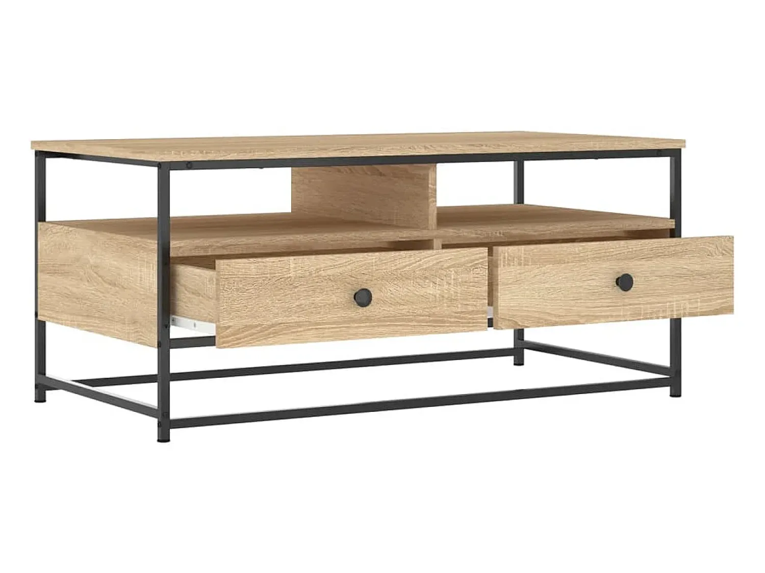 Clearance Mesa de centro 100x51x45 cm derivados madeira carvalho sonoma PT430697 Castanho