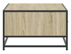 Mesa De Centro*vidaxl Mesa de centro 90x57x35 cm deriv. madeira/metal carvalho sonoma Natural claro
