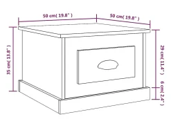 Mesa De Centro|vidaxl Mesa de centro 50x50x35 cm derivados de madeira sonoma Cinzento