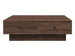 New vidaxl Mesa de centro 90x90x28 cm derivados madeira carvalho castanho Natural claro