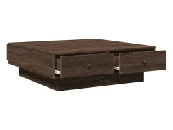 New vidaxl Mesa de centro 90x90x28 cm derivados madeira carvalho castanho Natural claro