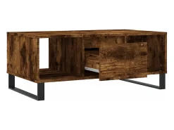 vidaxl Mesa de centro 90x50x36,5 cm derivados madeira carvalho fumado^ Mesa De Centro