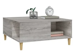 Mesa De Centro|vidaxl Mesa de centro 80x80x36,5 cm derivados madeira sonoma Cinzento