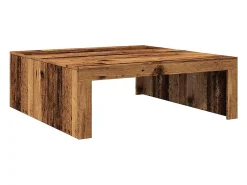 Mesa De Centro|vidaxl Mesa de centro 100x100x35 cm deriv. de madeira madeira velha Castanho