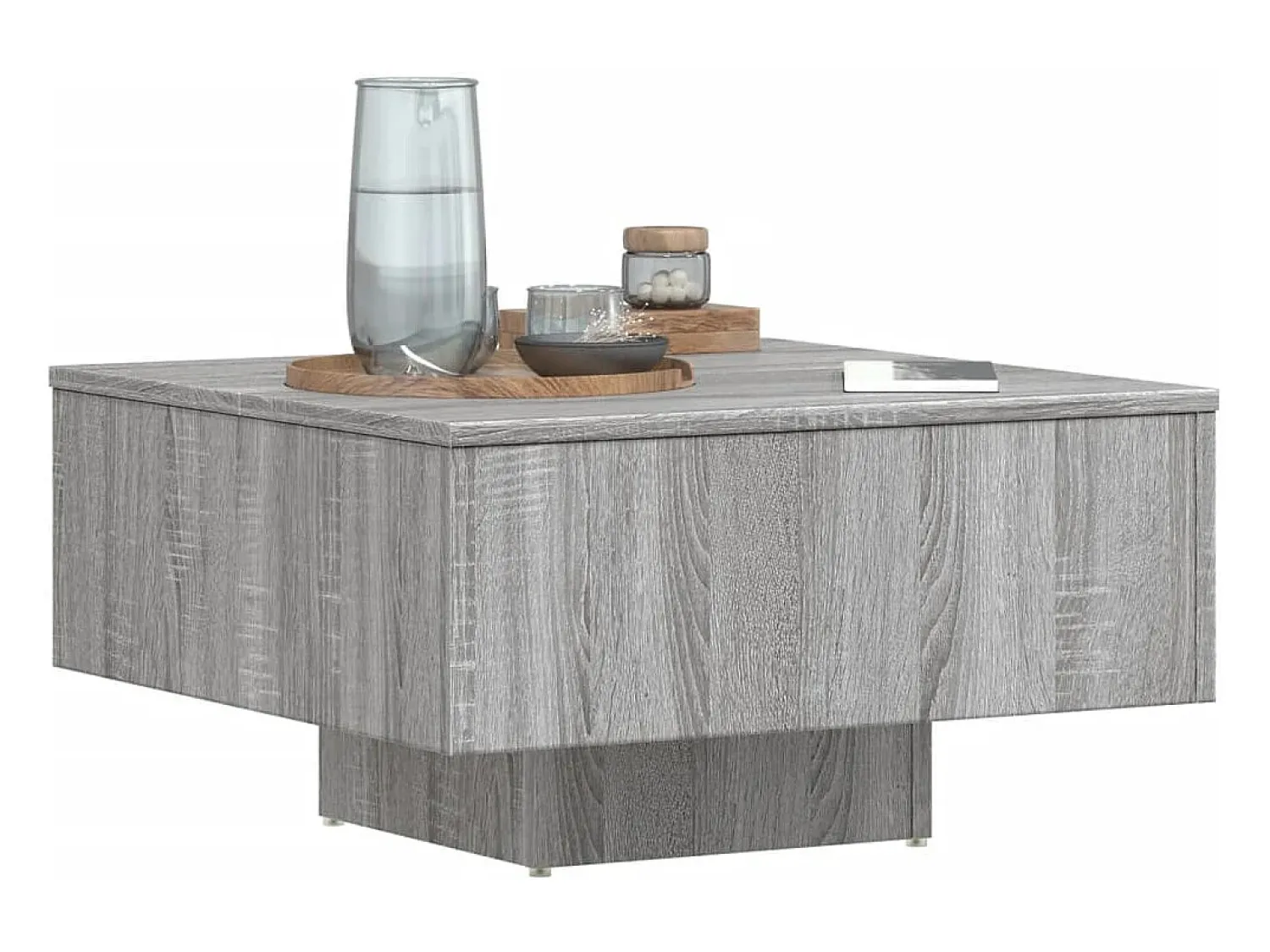 Best vidaxl Mesa de centro 60x60x31,5 cm derivados de madeira cinza sonoma Cinzento
