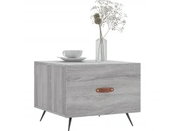 Mesa de centro 50x50x40 cm derivados madeira sonoma cinza PT325857^ Mesa De Centro