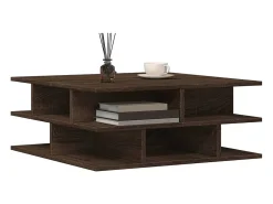 Mesa De Centro* Mesa de centro 70x70x29 cm derivados madeira carvalho PT494801 Castanho