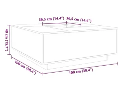 Online vidaxl Mesa de centro 100x100x40 cm derivados de madeira Branco