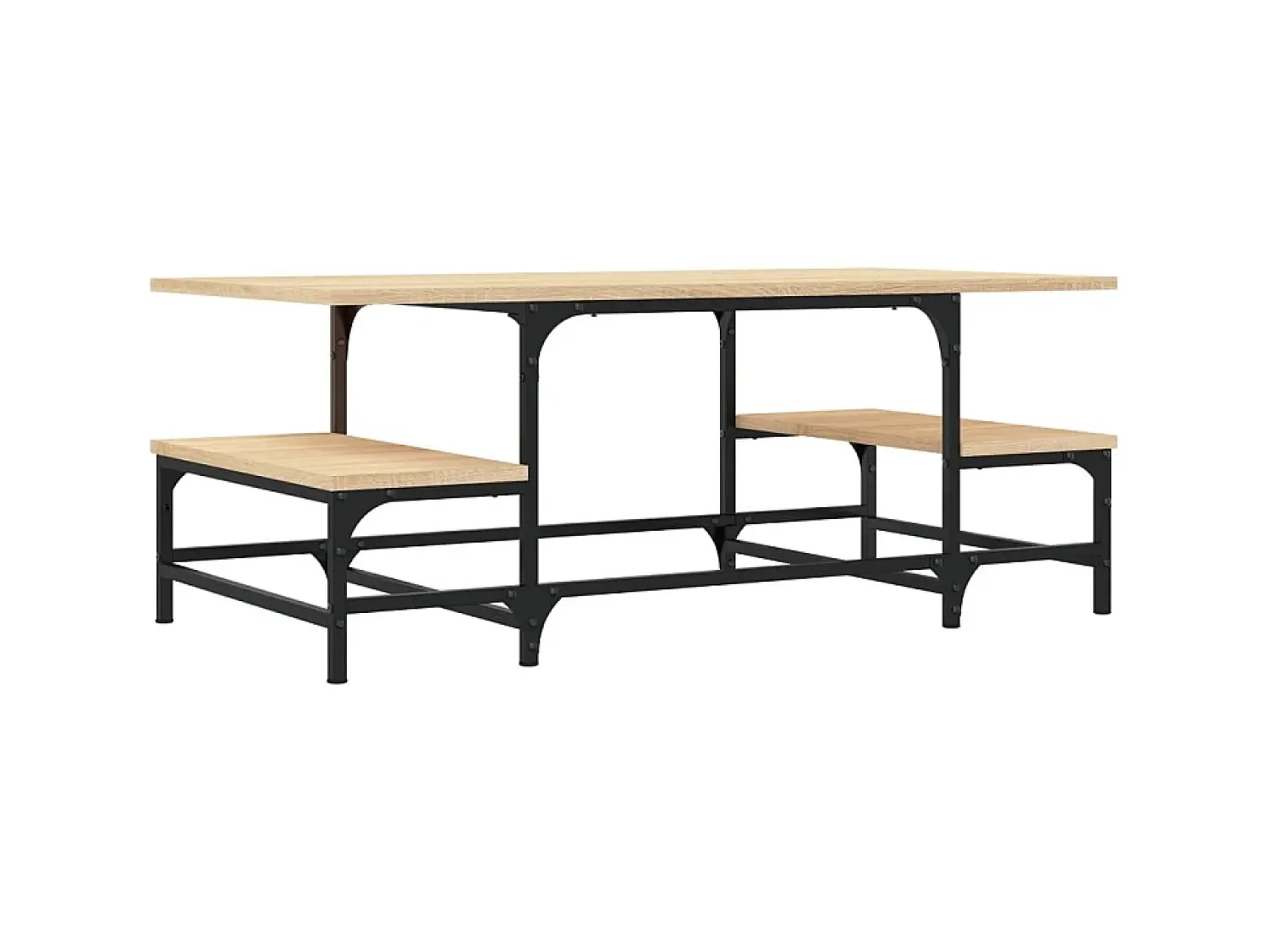 Mesa De Centro* Mesa de centro 100x50,5x40 cm derivados madeira carvalho sonoma PT954234 Castanho