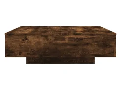 Mesa De Centro| Mesa de centro 100x100x31 cm derivados madeira carvalho fumado PT202187 Castanho