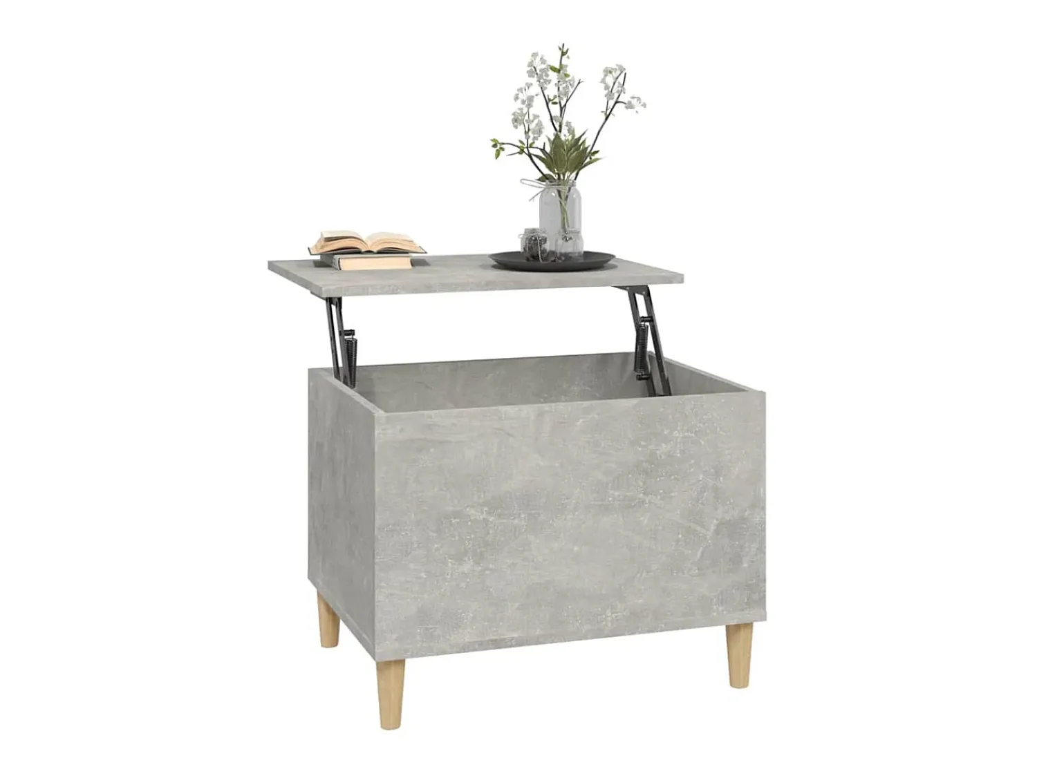 Best Mesa de centro 60x44,5x45 cm derivados madeira cimento PT943364 Cinzento