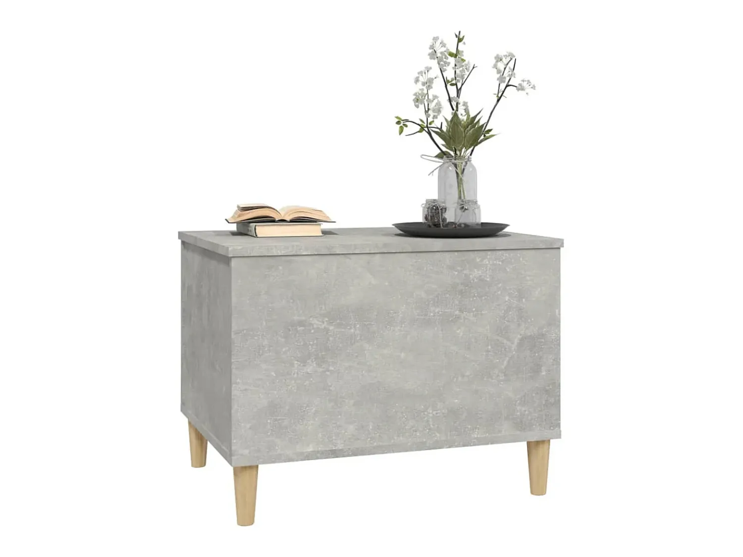 Best Mesa de centro 60x44,5x45 cm derivados madeira cimento PT943364 Cinzento