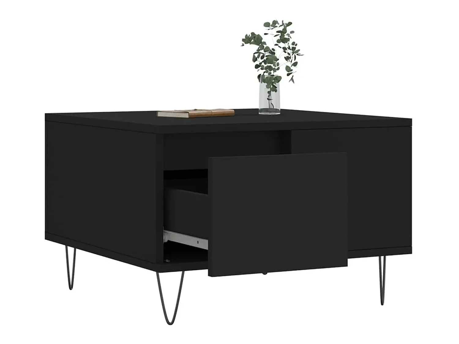 Mesa De Centro* Mesa de centro 55x55x36,5 cm derivados de madeira PT772465 Preto
