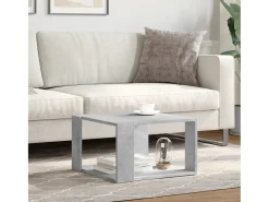 Mesa De Centro| Mesa de centro 51,5x51,5x30 cm derivados madeira cinza-cimento PT662525 Cinzento