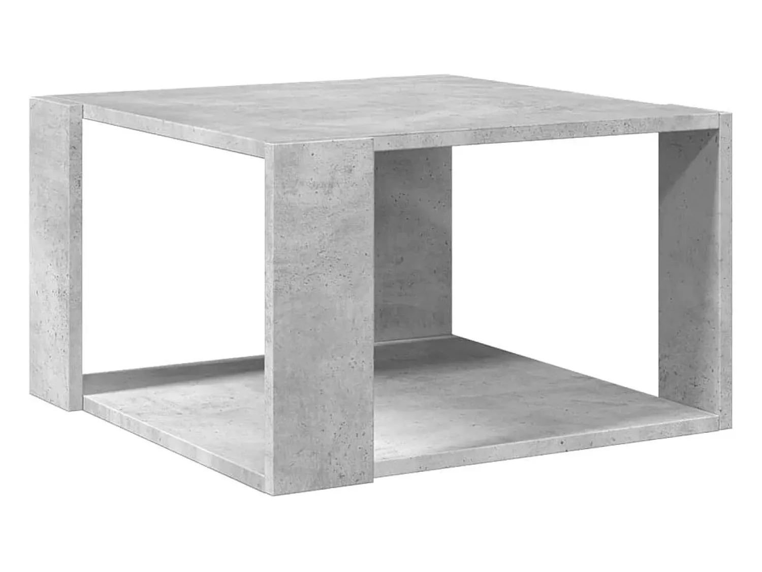 Mesa De Centro| Mesa de centro 51,5x51,5x30 cm derivados madeira cinza-cimento PT662525 Cinzento