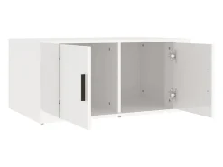 Mesa De Centro|vidaxl Mesa de centro 80x50x36 cm derivados madeira brilhante Branco