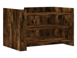 Mesa De Centro* Mesa de centro 80x50x50 cm derivados de madeira carvalho fumado PT450390 Castanho chocolate